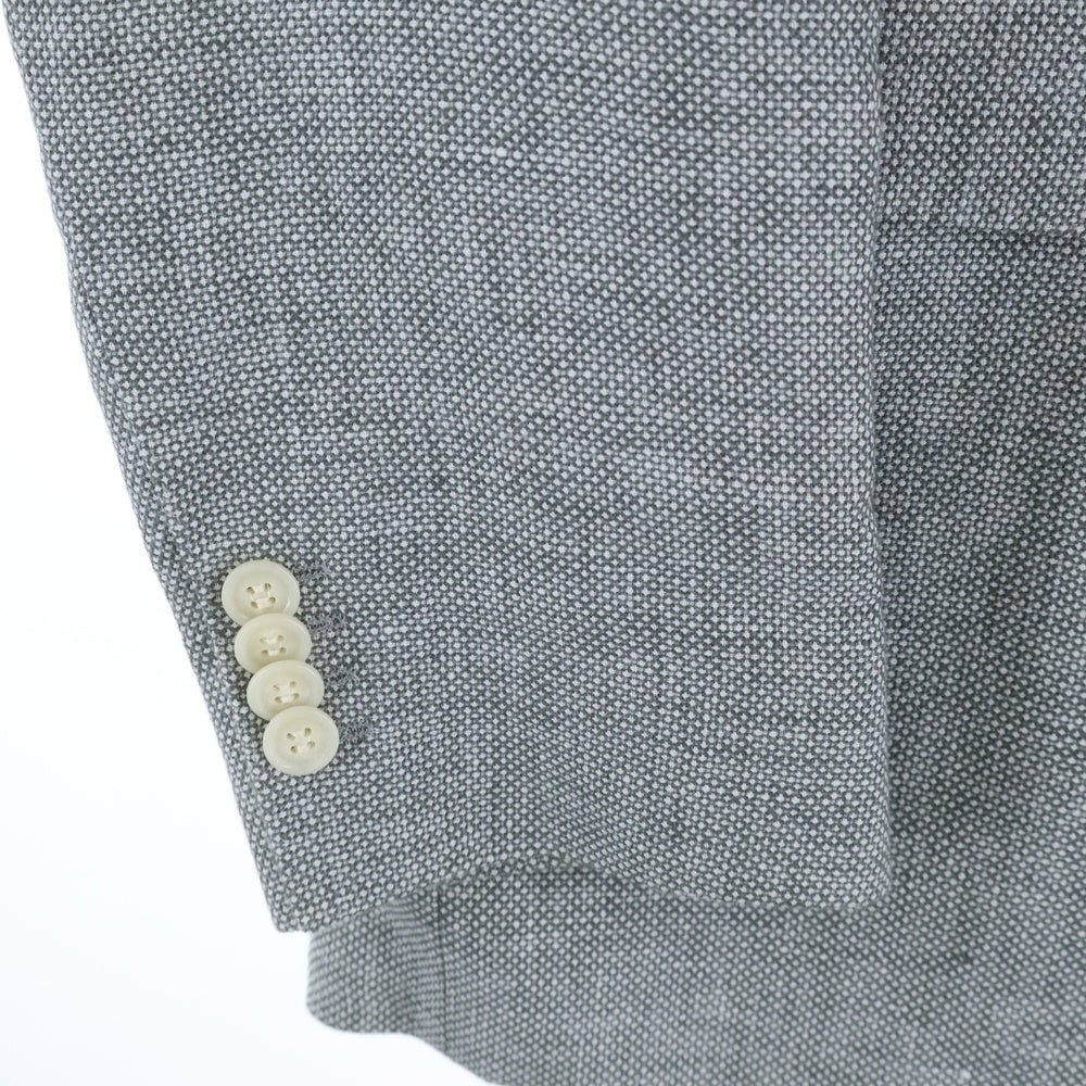 HUGO BOSS(ヒューゴボス) 2B ピュアリネン シングルテーラードジャケット グレー BBS16-225-04 サイズ 48