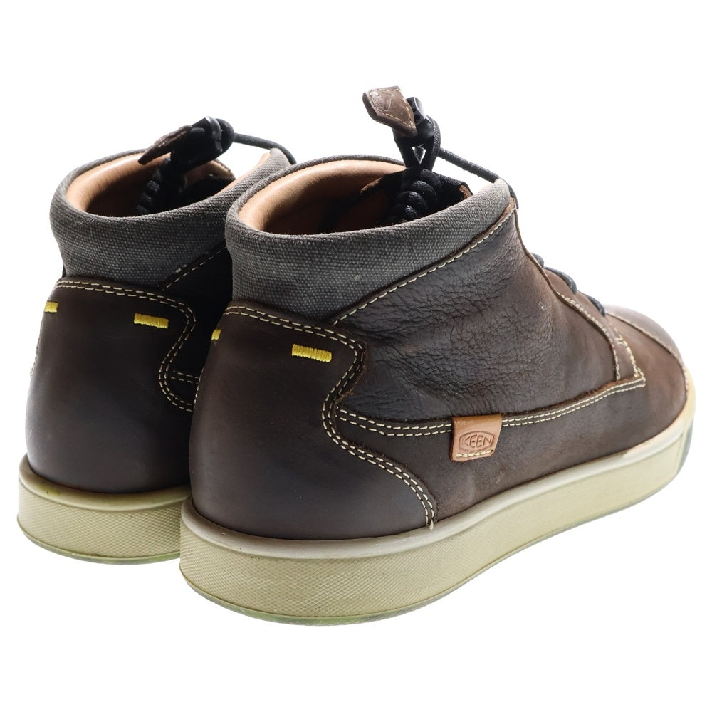 KEEN(キーン) GLENHAVEN MID グレンヘイヴェン レザー ミッドカットスニーカー ブラウン 1014761