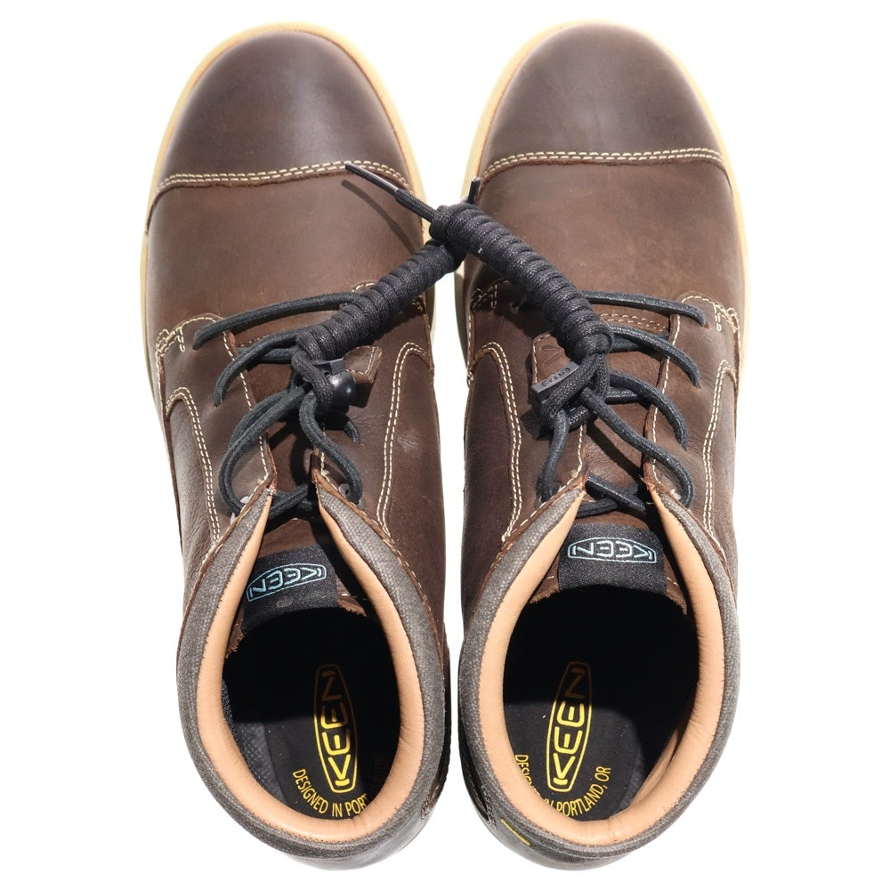 KEEN(キーン) GLENHAVEN MID グレンヘイヴェン レザー ミッドカットスニーカー ブラウン 1014761