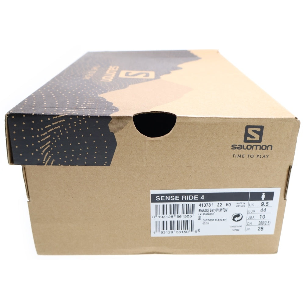 SALOMON(サロモン) SENSE RIDE 4 センス ライド メッシュ ローカットスニーカー ブラック/レッド US10/28cm 413781