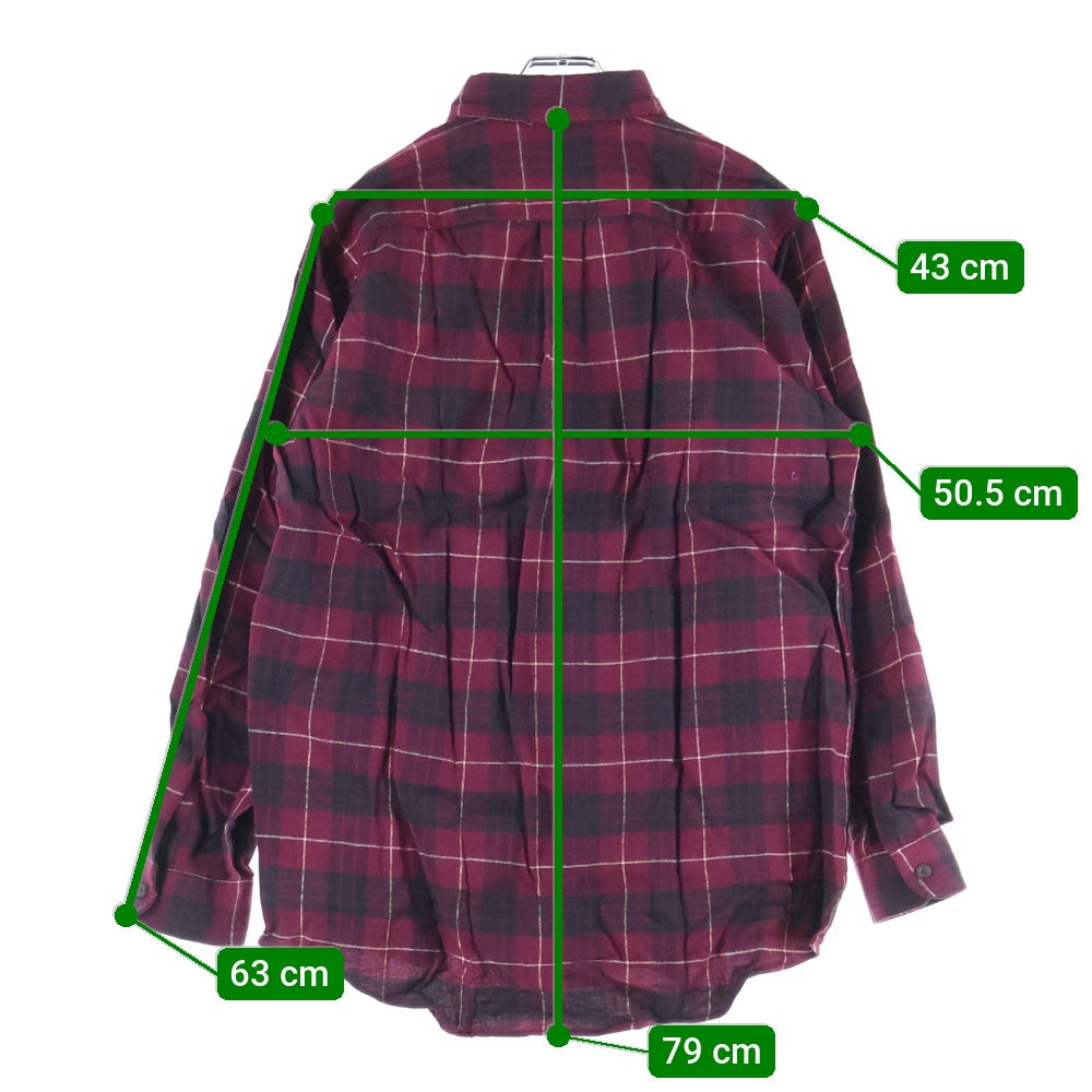 L.L.Bean(エルエルビーン) 90S VINTAGE Flannel L/S Shirt ヴィンテージ ボタンダウン フランネル 長袖チェックシャツ レッド/ブラック