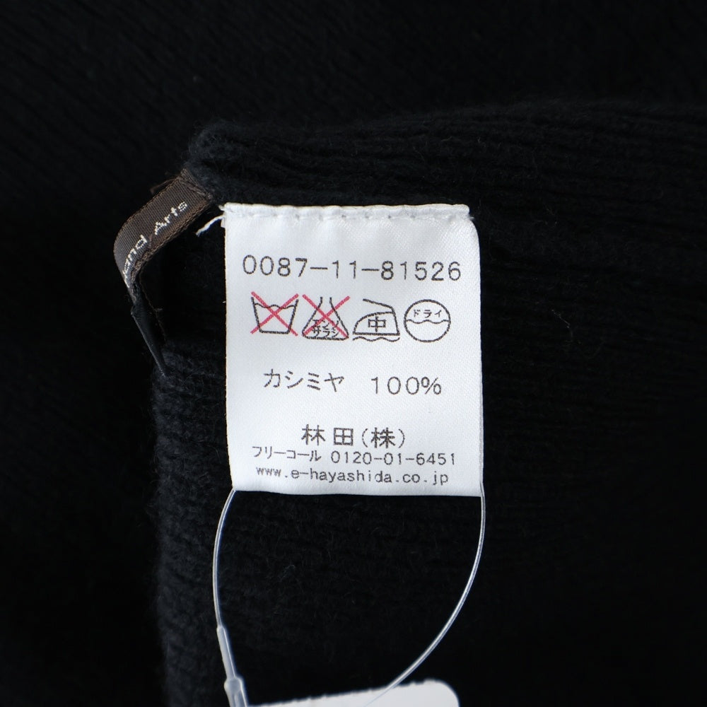 NO BRAND(ノーブランド) HAND ARTS ハンドアーツ タートルネック カシミヤニットセーター ブラック 0087-11-81526