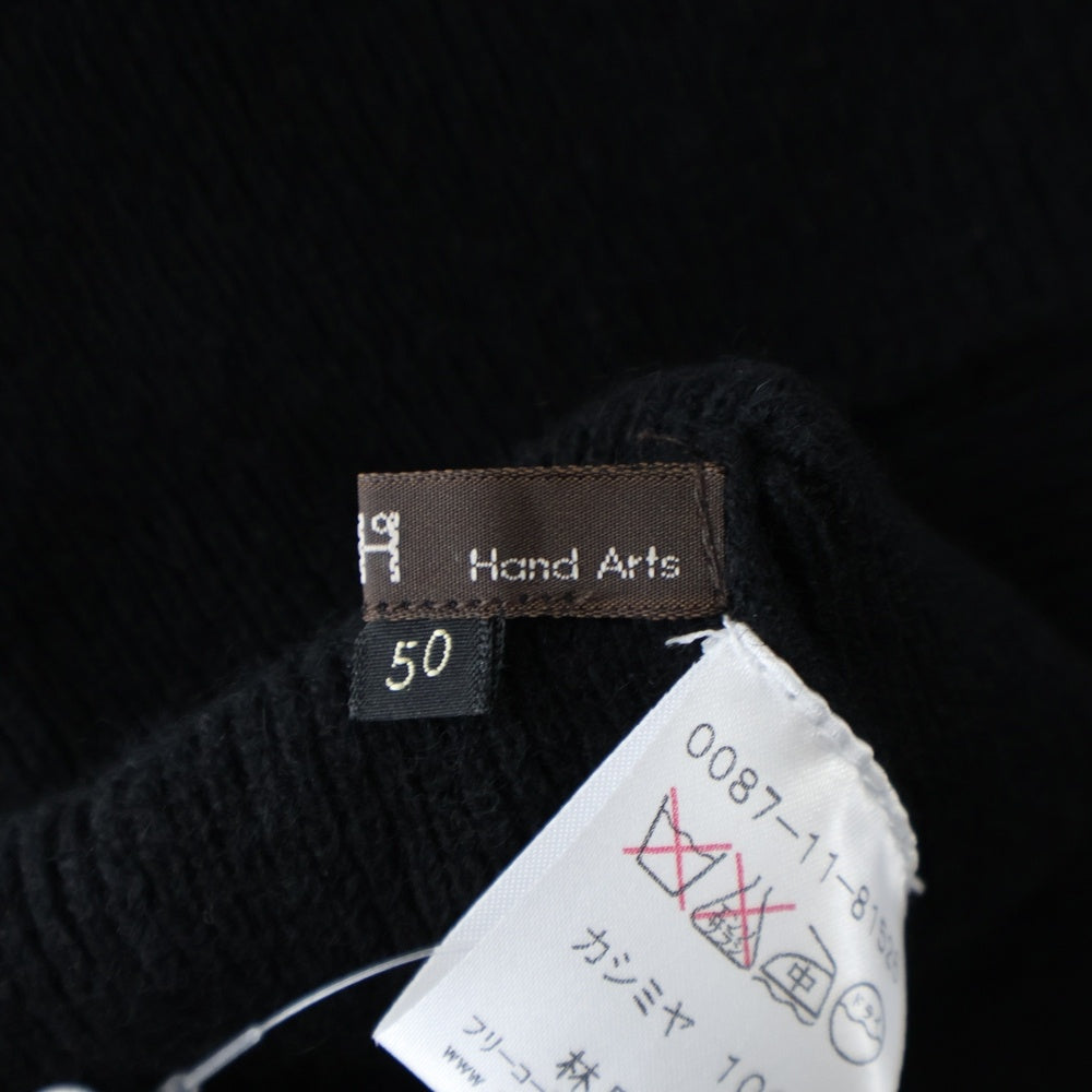 NO BRAND(ノーブランド) HAND ARTS ハンドアーツ タートルネック カシミヤニットセーター ブラック 0087-11-81526