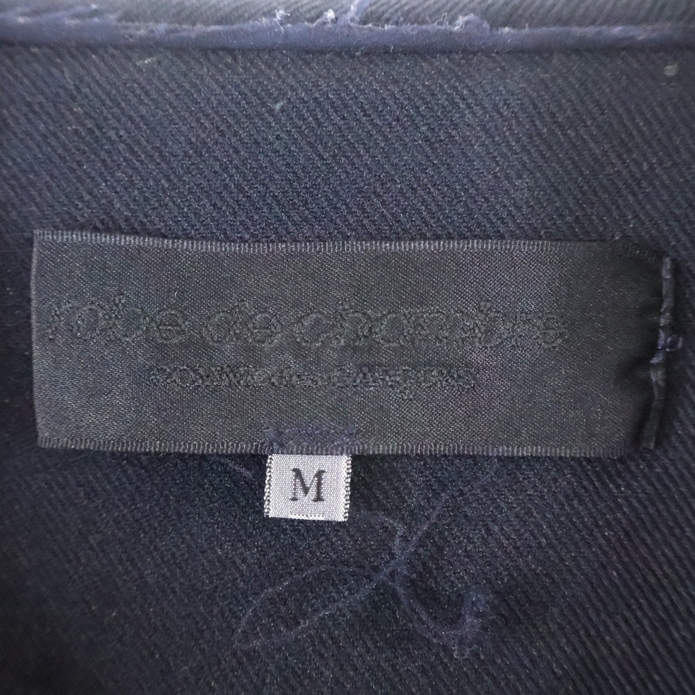 robe de chambre COMME des GARCONS(ローブドシャンブル コムデギャルソン) 04SS 縮絨 ジップアップ ジャケット ブラック RM-J023 AD2003 レディース