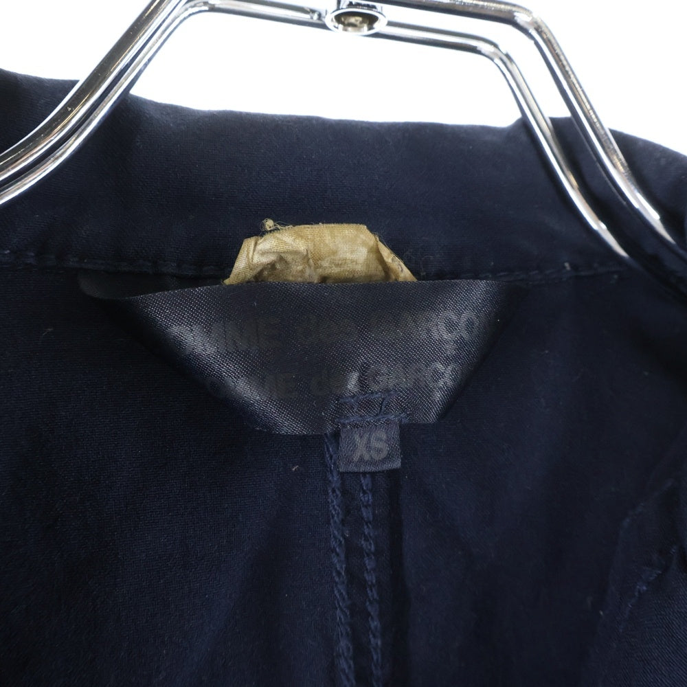 COMME des GARCONS COMME des GARCONS(コムデギャルソンコムデギャルソン) 10SS 製品染ポリ縮絨レイヤード ラペル ジャケット ネイビー AD2009 レディース