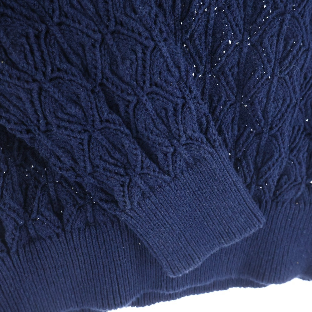 COMME des GARCONS COMME des GARCONS(コムデギャルソンコムデギャルソン) 05SS Vネック コットン ニットセーター ネイビー RO-N004 AD2005 レディース