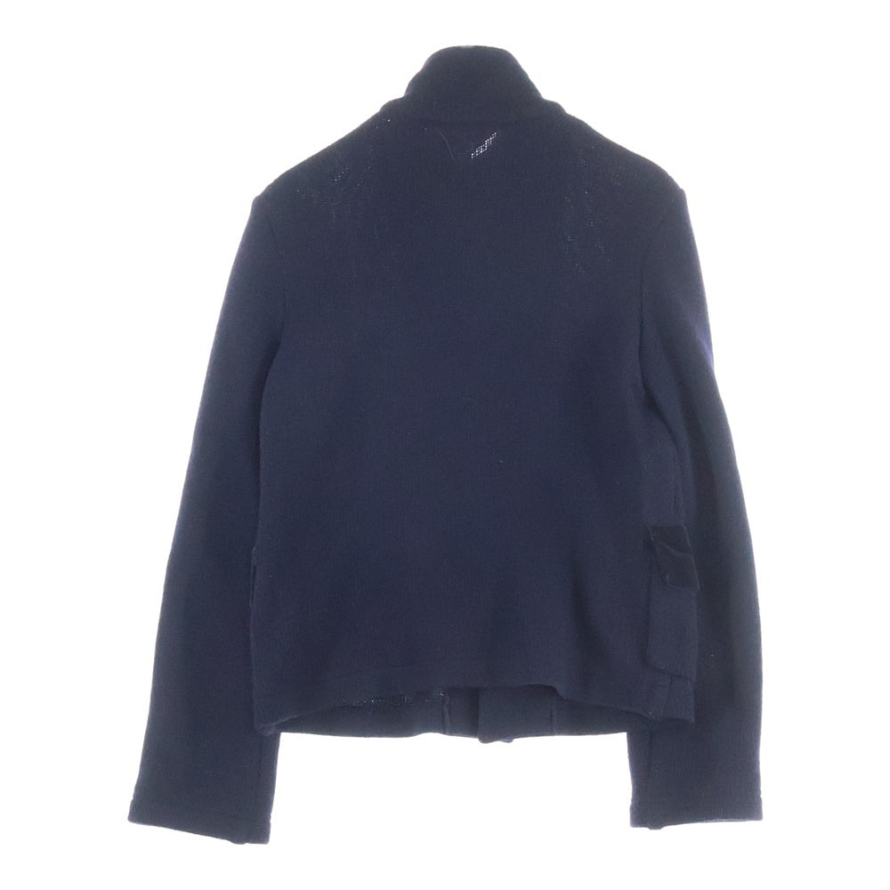 robe de chambre COMME des GARCONS(ローブドシャンブル コムデギャルソン) 02AW ウール ニット フック式 シングル ジャケット ブラック RG-J017 AD2002 レディース