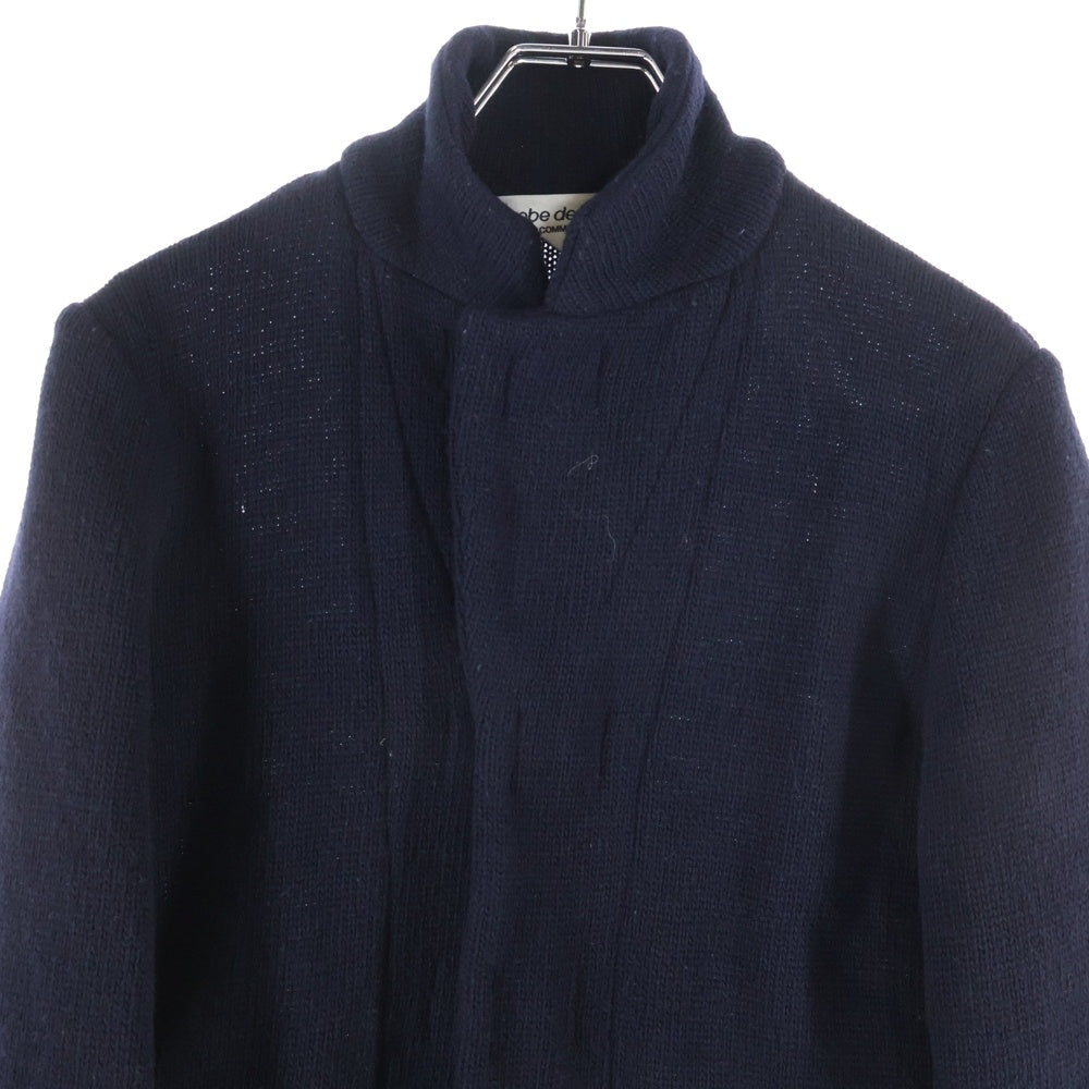 robe de chambre COMME des GARCONS(ローブドシャンブル コムデギャルソン) 02AW ウール ニット フック式 シングル ジャケット ブラック RG-J017 AD2002 レディース