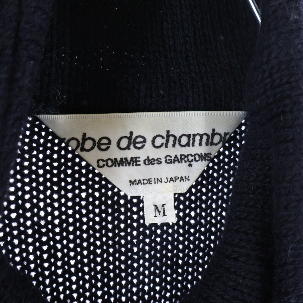 robe de chambre COMME des GARCONS(ローブドシャンブル コムデギャルソン) 02AW ウール ニット フック式 シングル ジャケット ブラック RG-J017 AD2002 レディース