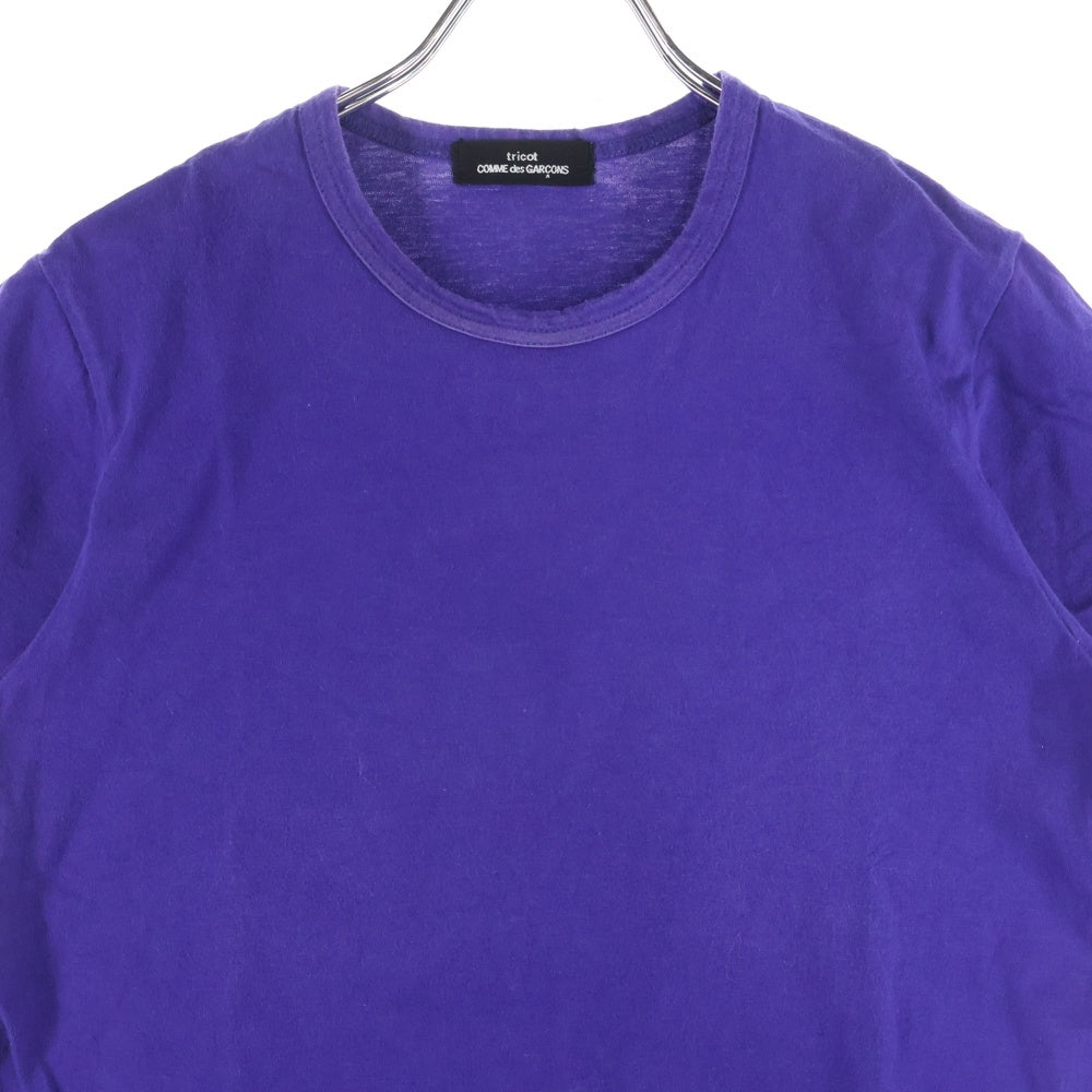 tricot COMME des GARCONS(トリコ コム デ ギャルソン) 06SS レースデザイン クルーネック 半袖Tシャツカットソー パープル TQ-T010 AD2005 レディース