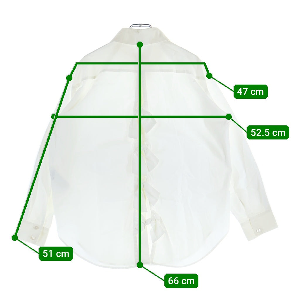 STELLA McCARTNEY(ステラマッカートニー) バック オープン フリル リボン デザイン 長袖シャツ ホワイト 383207 レディース