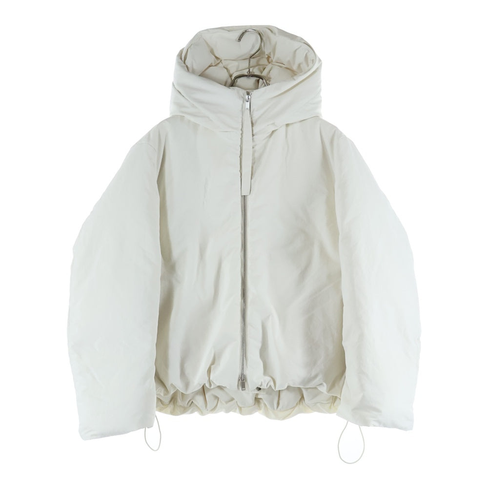 JIL SANDER +(ジルサンダープラス) 22AW ジップアップ フーデット ダウンジャケット ホワイト J40AF0009 J70008 レディース