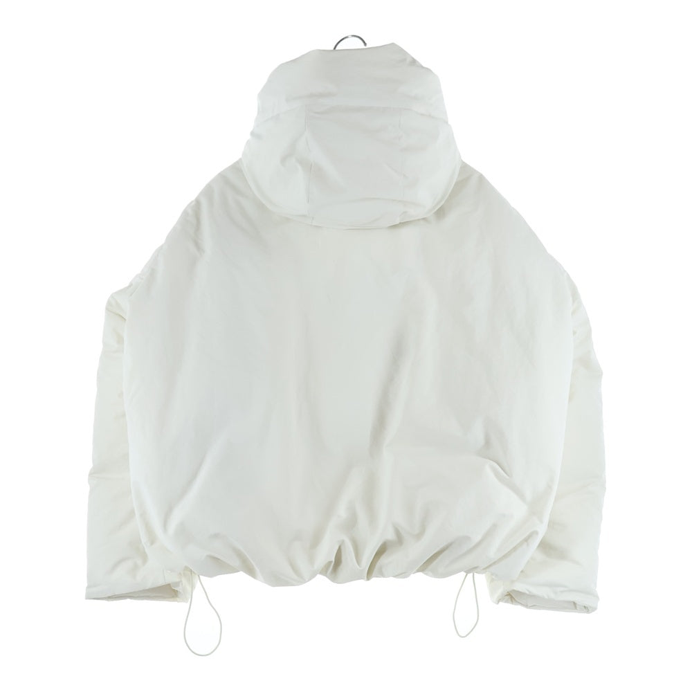 JIL SANDER +(ジルサンダープラス) 22AW ジップアップ フーデット ダウンジャケット ホワイト J40AF0009 J70008 レディース