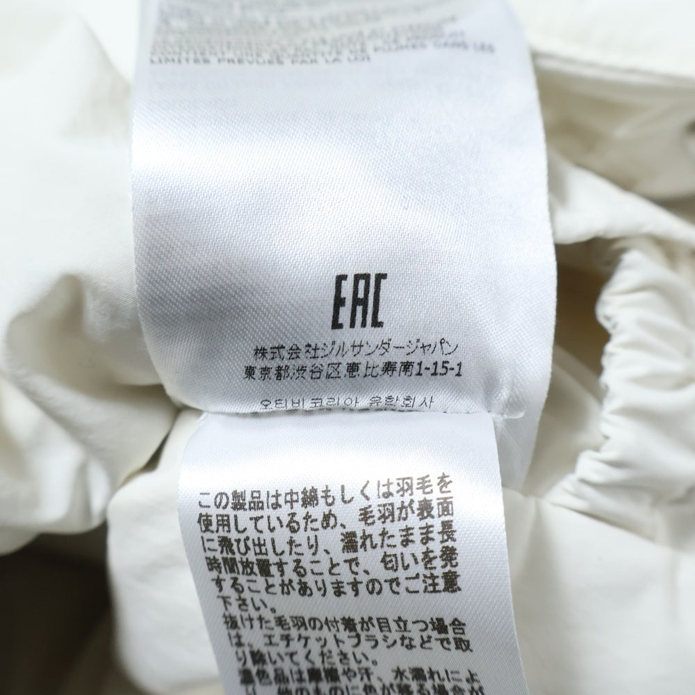 JIL SANDER +(ジルサンダープラス) 22AW ジップアップ フーデット ダウンジャケット ホワイト J40AF0009 J70008 レディース