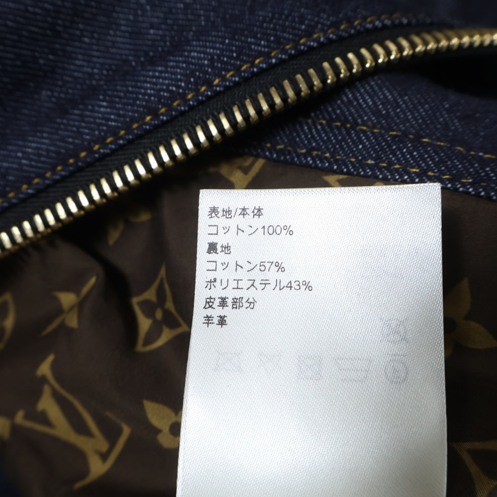 LOUIS VUITTON(ルイヴィトン) 25SS ノースリーブ フリル ジップアップ デニム フラウンスドレス ぺプラムドレス インディゴ レディース RW251WB EFY FSRO95