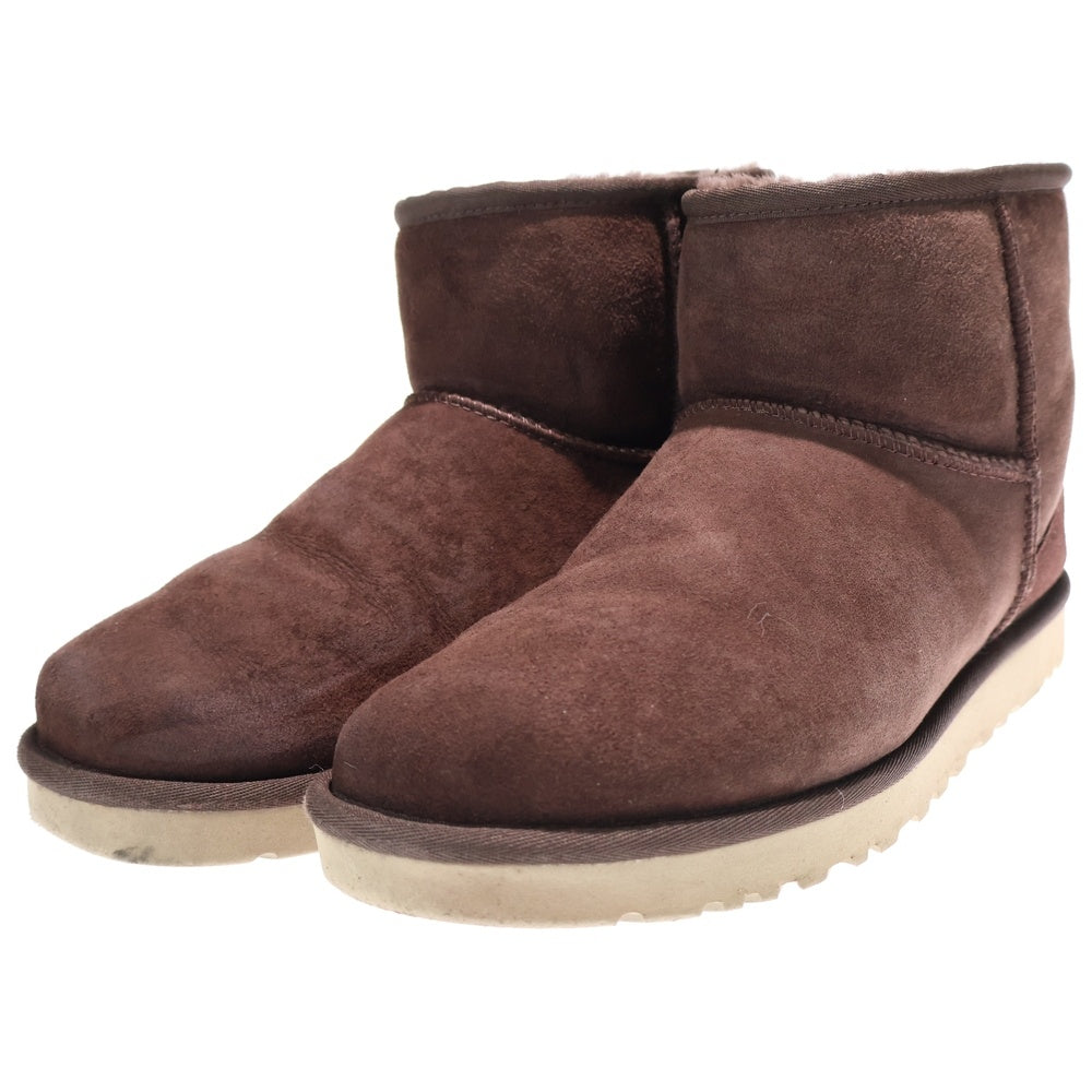 UGG(アグ) ボアライニング アンクル ムートンブーツ ブラウン US10/28cm