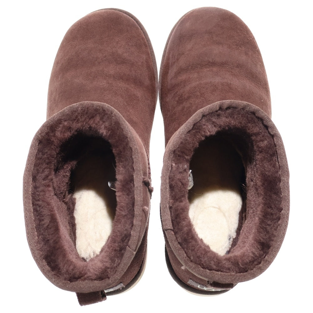 UGG(アグ) ボアライニング アンクル ムートンブーツ ブラウン US10/28cm