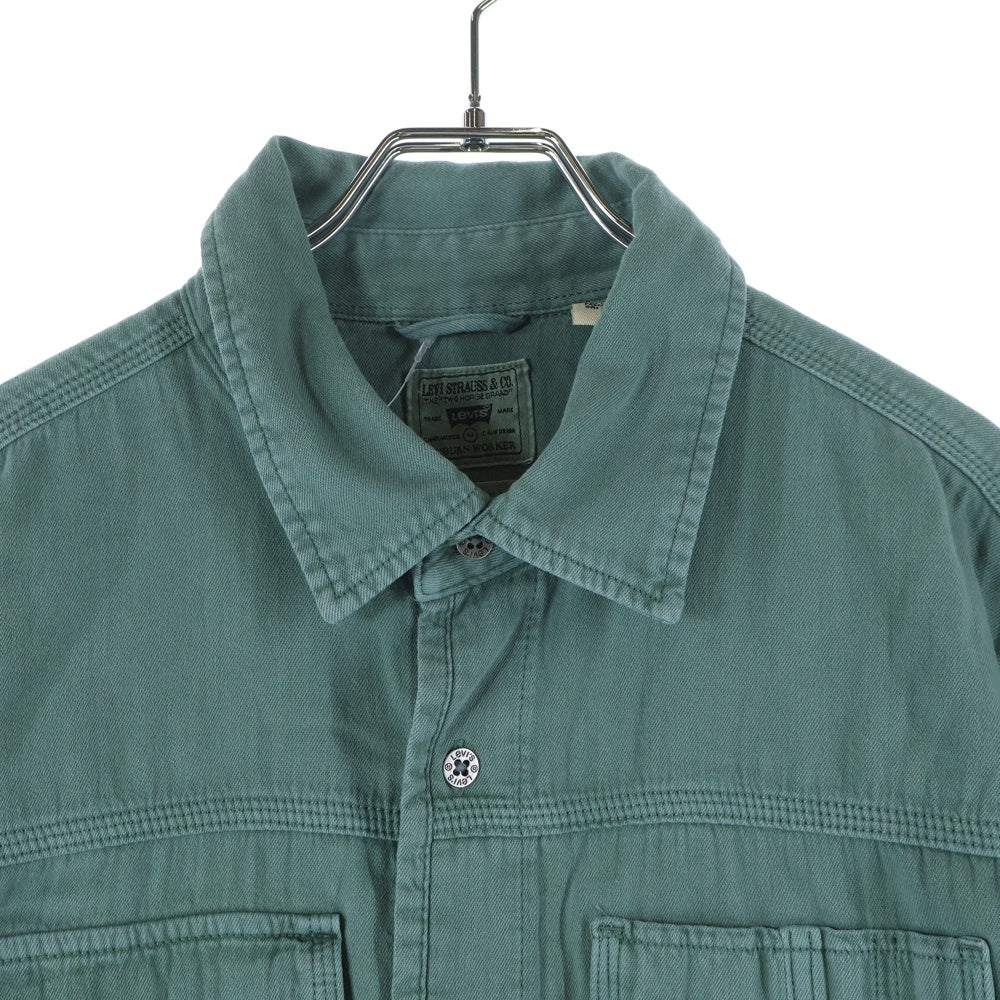 Levi's(リーバイス) RELAXED リラックスド コットン ワーク 長袖シャツ グリーン PC9-A7224-0000
