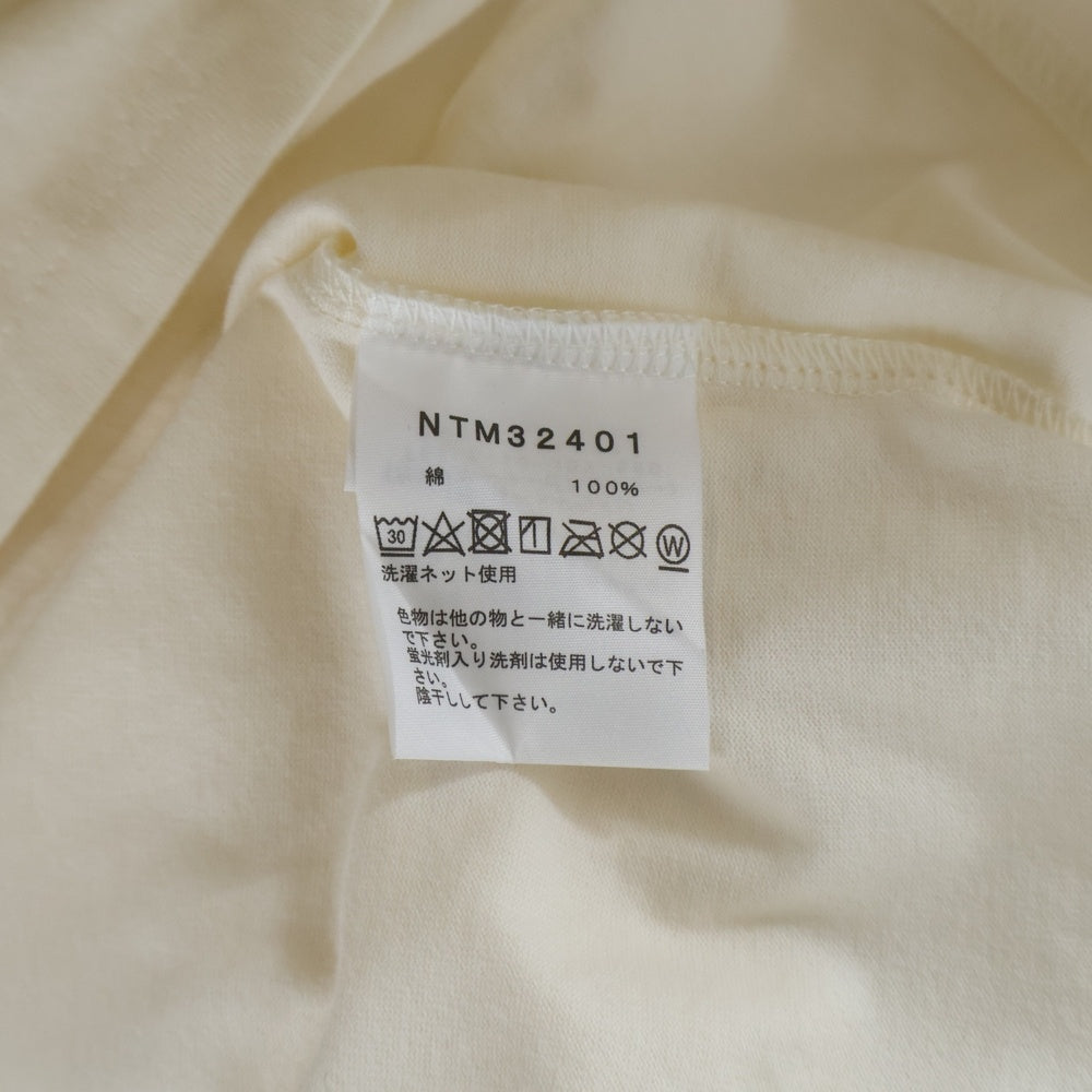 THE NORTH FACE(ザノースフェイス) CR Message Tee グラフィックプリント クルーネック 半袖Tシャツ カットソー アイボリー NTM32401