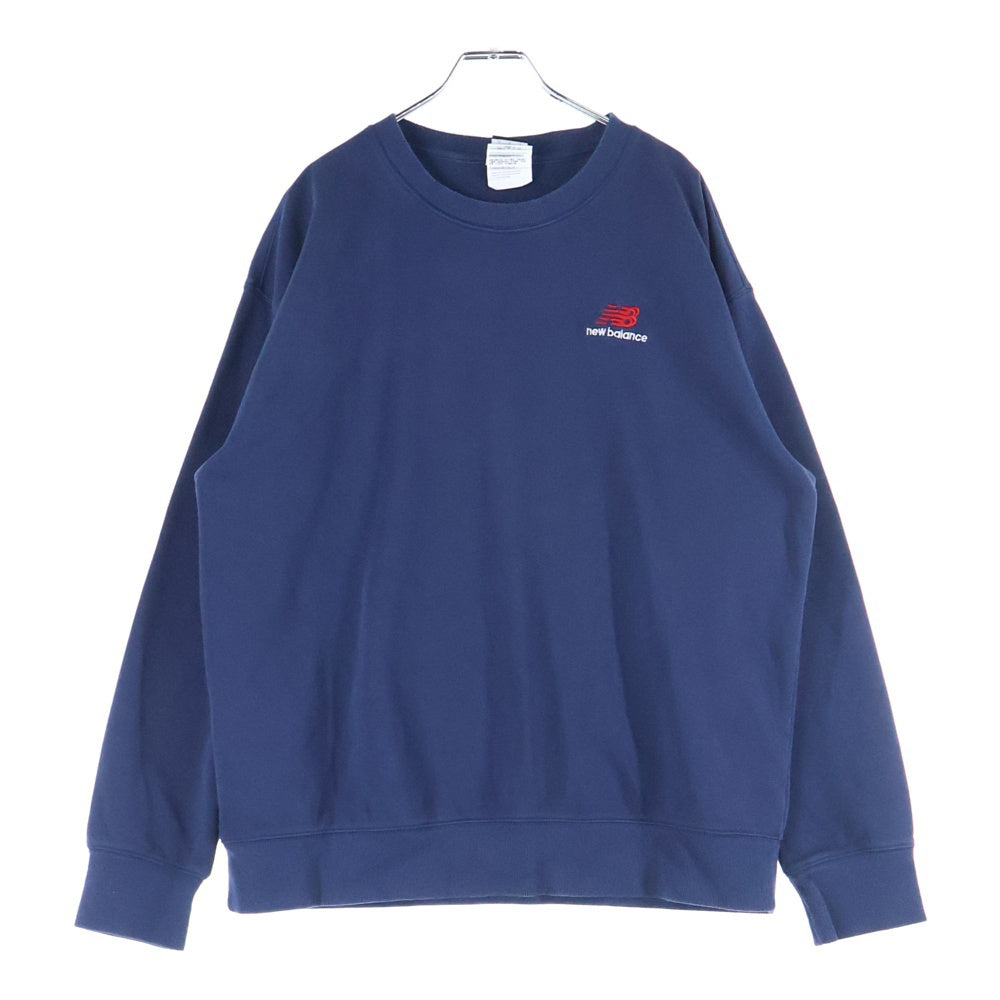 New Balance(ニューバランス) ロゴ刺繍 クルーネック スウェット トレーナー ネイビー F2203KAH962