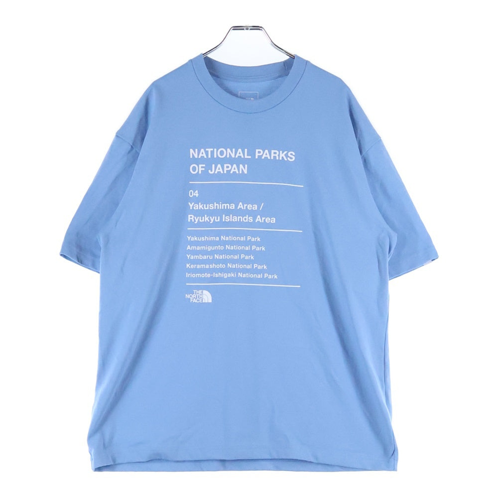 THE NORTH FACE(ザノースフェイス) S/S National Parks Tee ナショナルパークス プリント クルーネック 半袖Tシャツ カットソー ブルー NT32516R