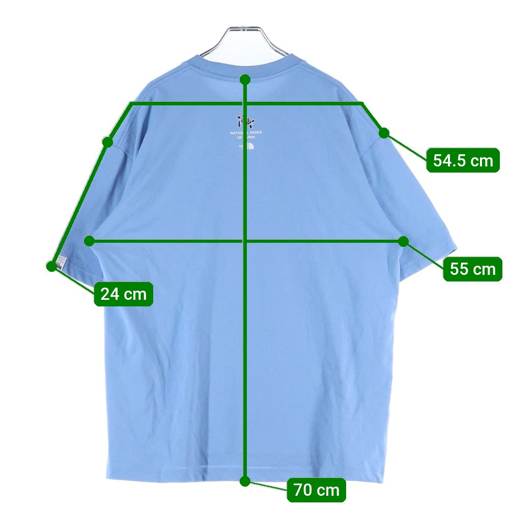THE NORTH FACE(ザノースフェイス) S/S National Parks Tee ナショナルパークス プリント クルーネック 半袖Tシャツ カットソー ブルー NT32516R