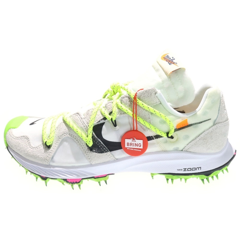 NIKE(ナイキ) ×OFF-WHITE WMNS ZOOM TERRA KIGER 5 オフホワイト ウィメンズ ズーム テラカイガー ローカットスニーカー ホワイト/イエロー US10.5/27.5cm CD8179-100 レディース