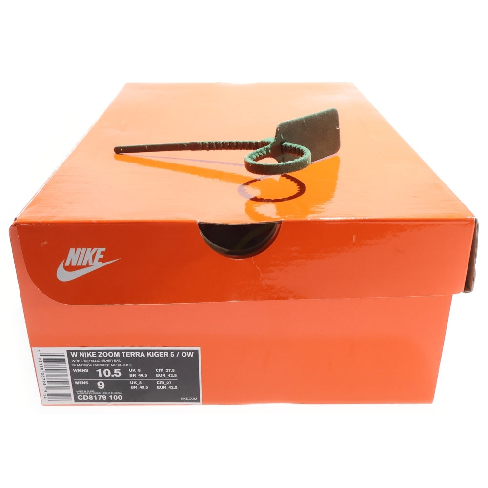 NIKE(ナイキ) ×OFF-WHITE WMNS ZOOM TERRA KIGER 5 オフホワイト ウィメンズ ズーム テラカイガー ローカットスニーカー ホワイト/イエロー US10.5/27.5cm CD8179-100 レディース