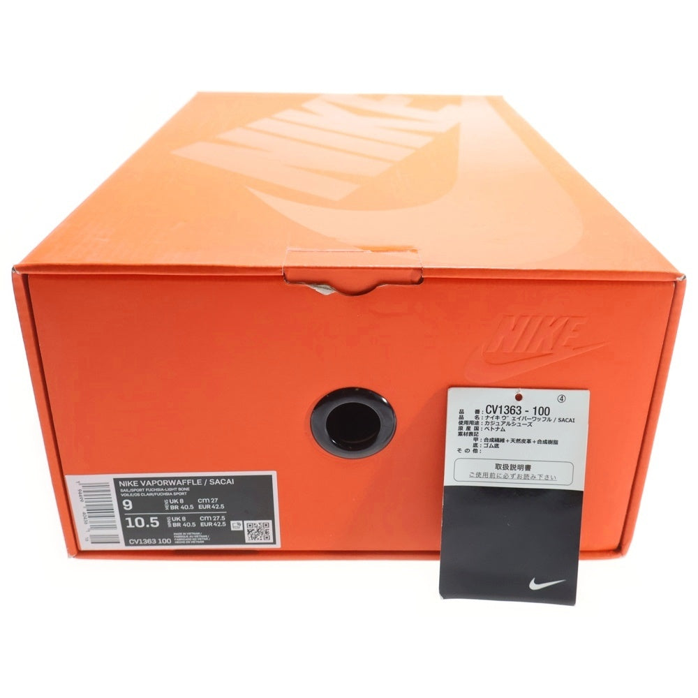 NIKE(ナイキ) ×sacai VAPOR WAFFLE SP サカイ ヴェイパーワッフル SP ローカットスニーカー ホワイト U9/27cm CV1363-100