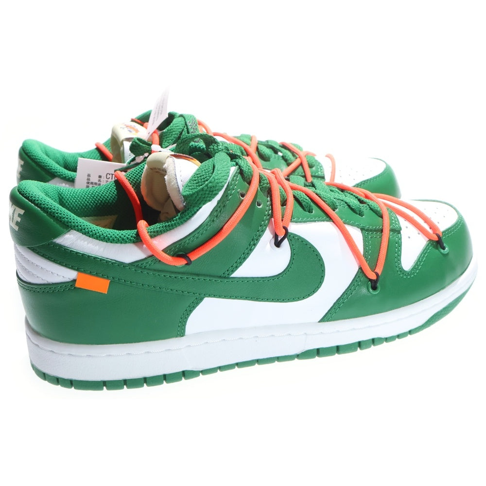 NIKE(ナイキ) ×OFF-WHITE DUNK LOW オフホワイト ダンク ローカットスニーカー ホワイト/グリーン US9/27cm CT0856-100