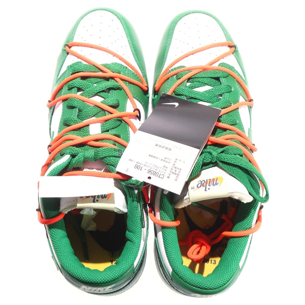 NIKE(ナイキ) ×OFF-WHITE DUNK LOW オフホワイト ダンク ローカットスニーカー ホワイト/グリーン US9/27cm CT0856-100