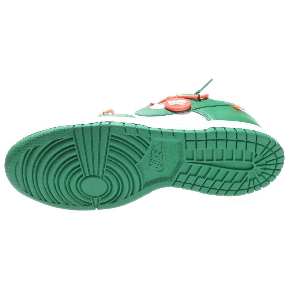 NIKE(ナイキ) ×OFF-WHITE DUNK LOW オフホワイト ダンク ローカットスニーカー ホワイト/グリーン US9/27cm CT0856-100