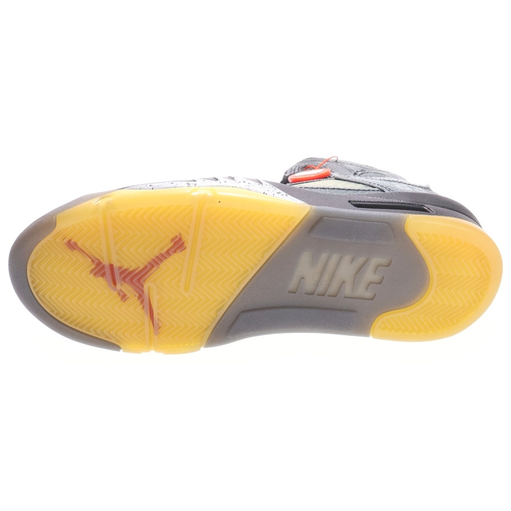 NIKE(ナイキ) ×OFF-WHITE AIR JORDAN 5 RETRO SP オフホワイト エアジョーダン5レトロ ハイカットスニーカー ブラック US9/27cm CT8480-001