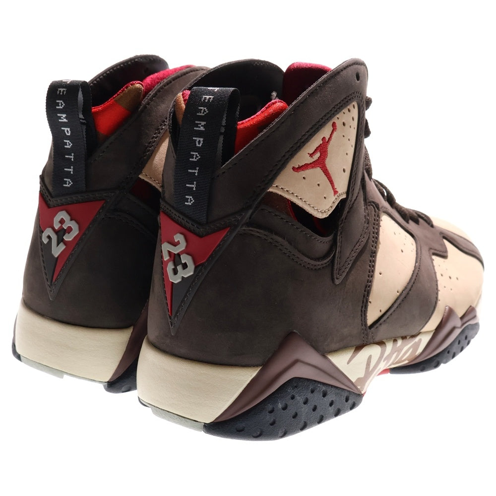 NIKE(ナイキ) ×PATTA AIR JORDAN 7 OG BROWN パタ エアジョーダン7 ハイカットスニーカー ブラウン US9/27cm AT3375-200