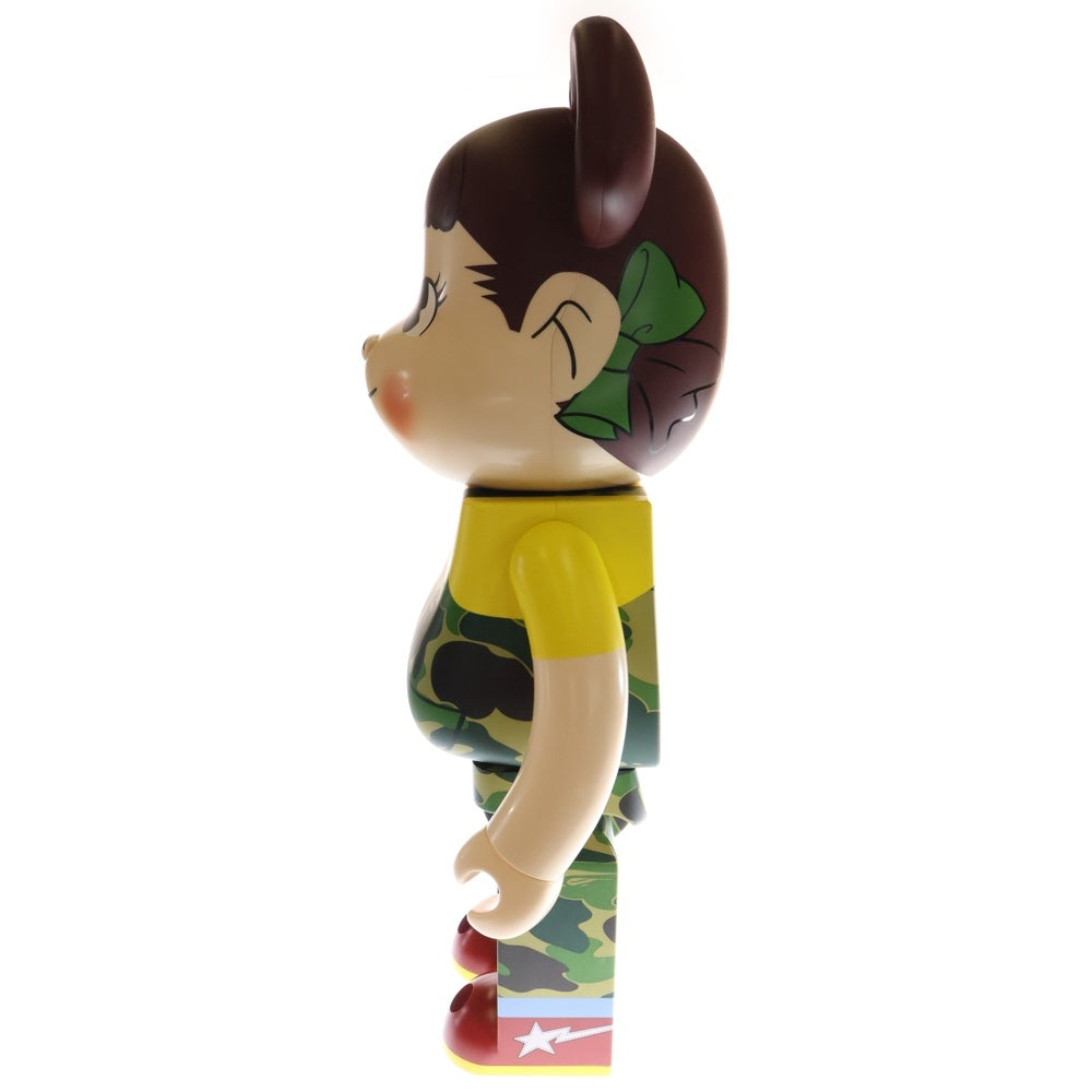 MEDICOM TOY(メディコムトイ) ×BAPE ×FUJIYA BE@BRICK べイプ 不二家 ペコちゃん カモ柄 ベアブリック 人形 グリーン 1000%