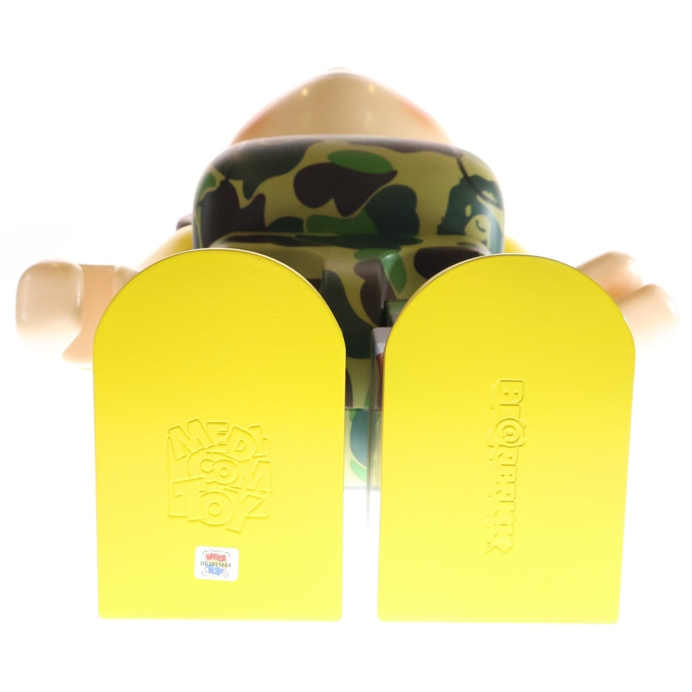 MEDICOM TOY(メディコムトイ) ×BAPE ×FUJIYA BE@BRICK べイプ 不二家 ペコちゃん カモ柄 ベアブリック 人形 グリーン 1000%