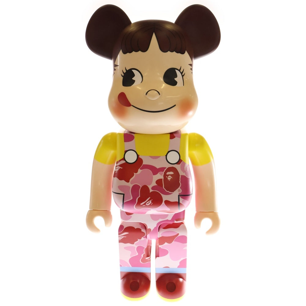 MEDICOM TOY(メディコムトイ) ×BAPE ×FUJIYA BE@BRICK べイプ 不二家 ペコちゃん カモ柄 ベアブリック 人形 ピンク 1000%