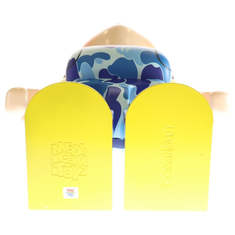 MEDICOM TOY(メディコムトイ) ×BAPE ×FUJIYA BE@BRICK べイプ 不二家 ペコちゃん カモ柄 ベアブリック 人形 ブルー 1000%