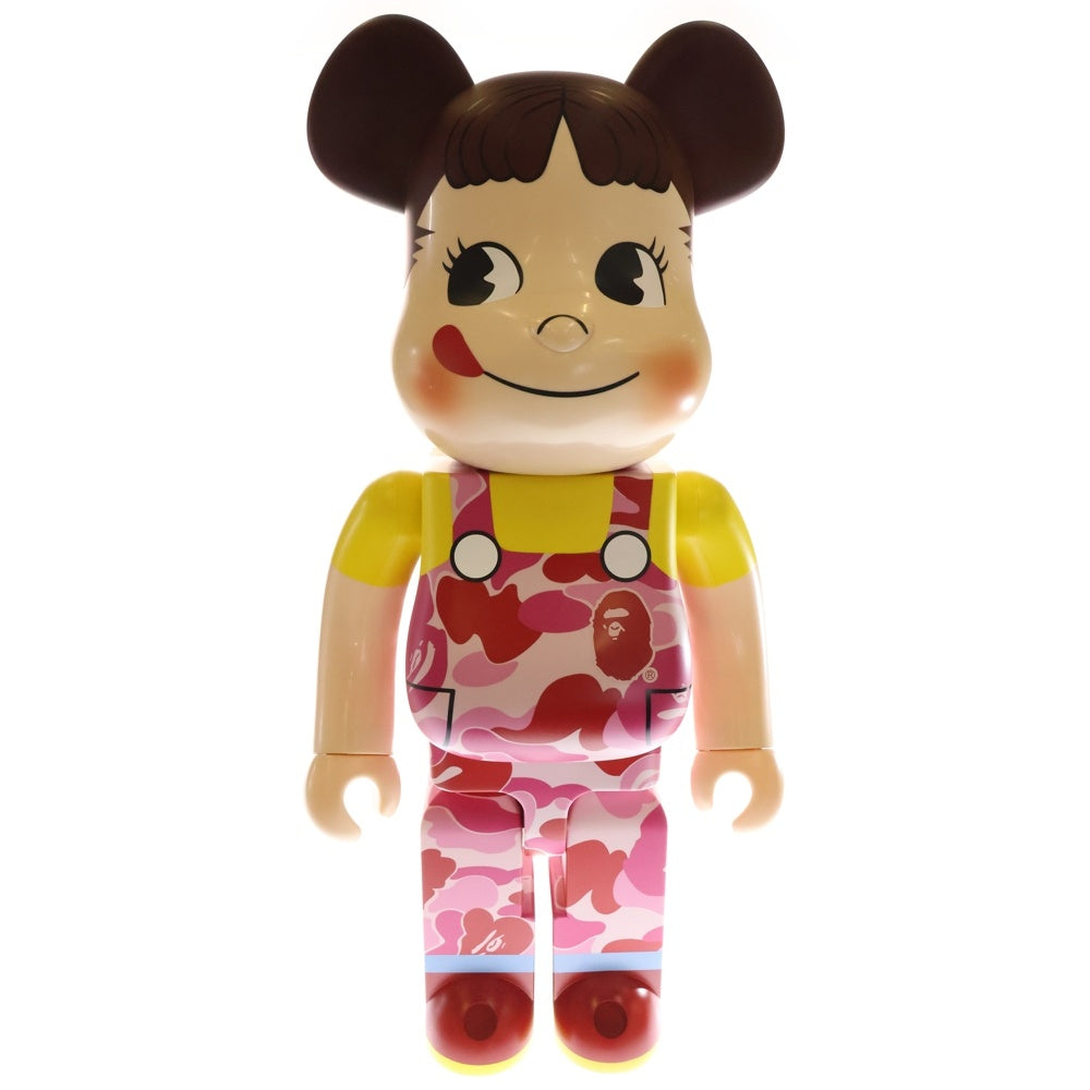 MEDICOM TOY(メディコムトイ) ×BAPE ×FUJIYA BE@BRICK べイプ 不二家 ペコちゃん カモ柄 ベアブリック 人形 ピンク 1000%