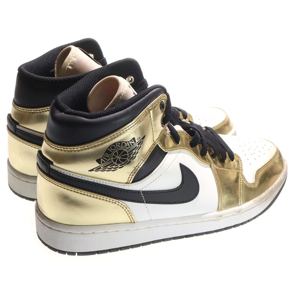 NIKE(ナイキ) AIR JORDAN 1 MID SE METALLIC GOLD エアジョーダン1 ミッドカットスニーカー メタリックゴールド ホワイト/ゴールド US10/28cm DC1419-700