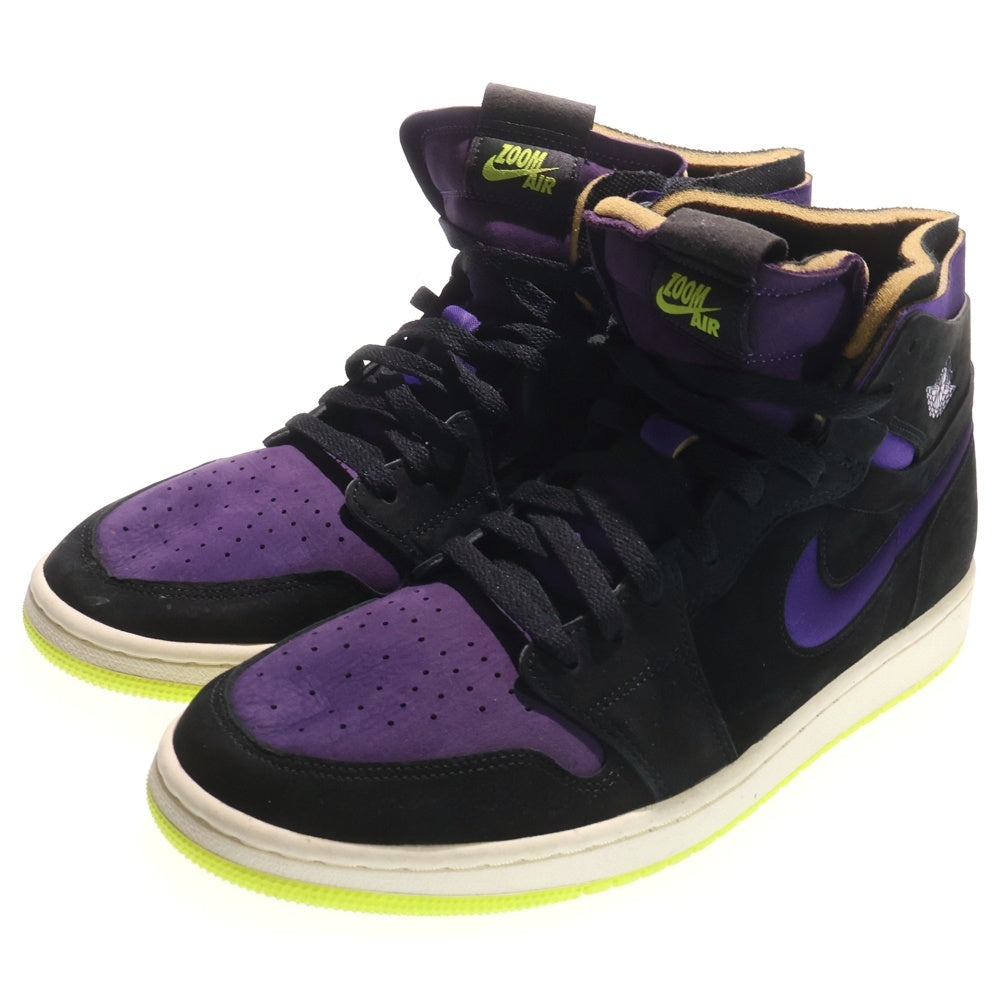 NIKE(ナイキ) WMNS AIR JORDAN 1 HIGH ZOOM PLUM PURPLE ウィメンズ エアジョーダン ズーム ブラック/パープル ハイカットスニーカー パープル US12/29cm CT0979-001 レディース