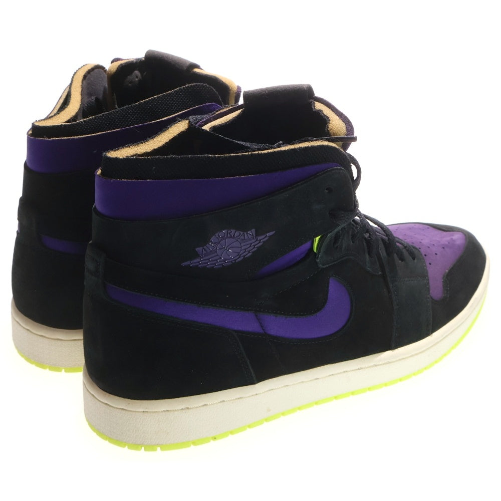 NIKE(ナイキ) WMNS AIR JORDAN 1 HIGH ZOOM PLUM PURPLE ウィメンズ エアジョーダン ズーム ブラック/パープル ハイカットスニーカー パープル US12/29cm CT0979-001 レディース