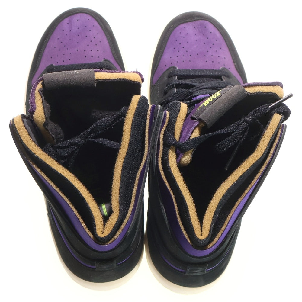 NIKE(ナイキ) WMNS AIR JORDAN 1 HIGH ZOOM PLUM PURPLE ウィメンズ エアジョーダン ズーム ブラック/パープル ハイカットスニーカー パープル US12/29cm CT0979-001 レディース