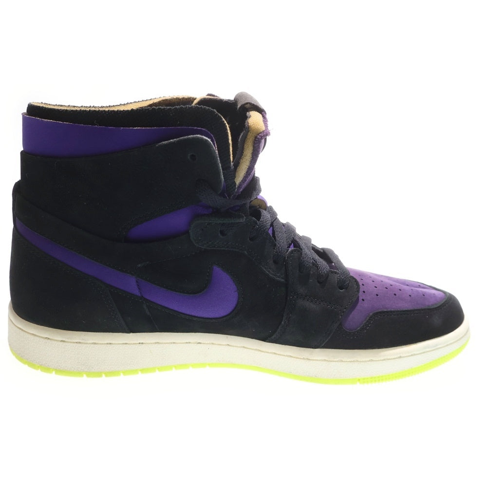 NIKE(ナイキ) WMNS AIR JORDAN 1 HIGH ZOOM PLUM PURPLE ウィメンズ エアジョーダン ズーム ブラック/パープル ハイカットスニーカー パープル US12/29cm CT0979-001 レディース