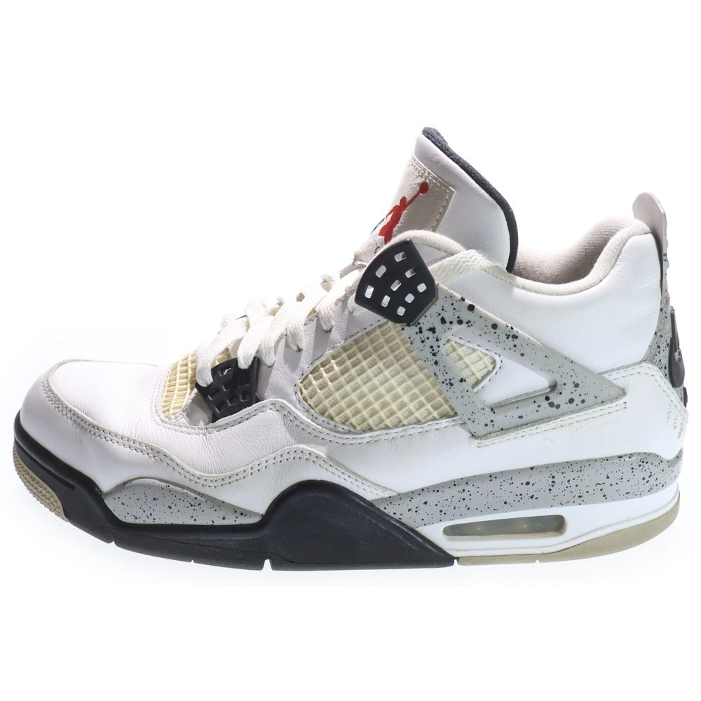 NIKE(ナイキ) 【観賞用 2015年製】 AIR JORDAN 4 RETRO OG WHITE CEMENT エアジョーダン 4 レトロ ホワイトセメント ハイカットスニーカー ホワイト US10/28cm 840606-192