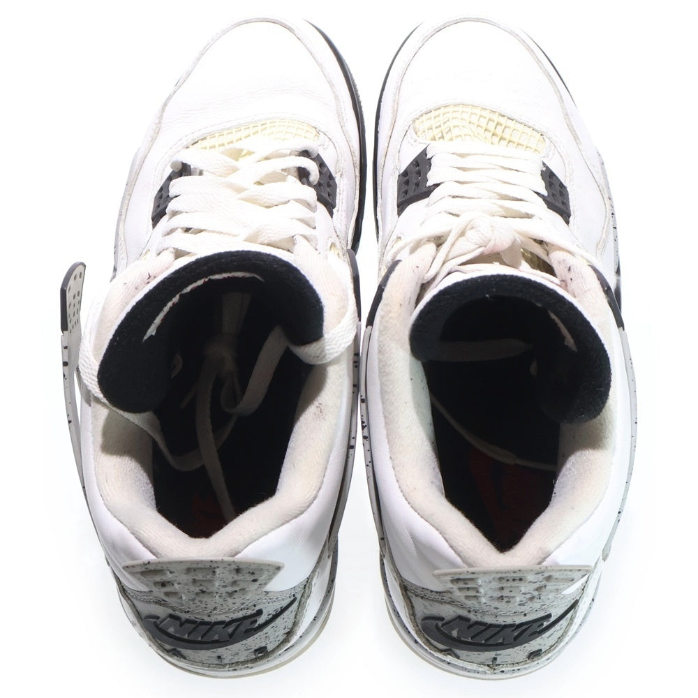 NIKE(ナイキ) 【観賞用 2015年製】 AIR JORDAN 4 RETRO OG WHITE CEMENT エアジョーダン 4 レトロ ホワイトセメント ハイカットスニーカー ホワイト US10/28cm 840606-192