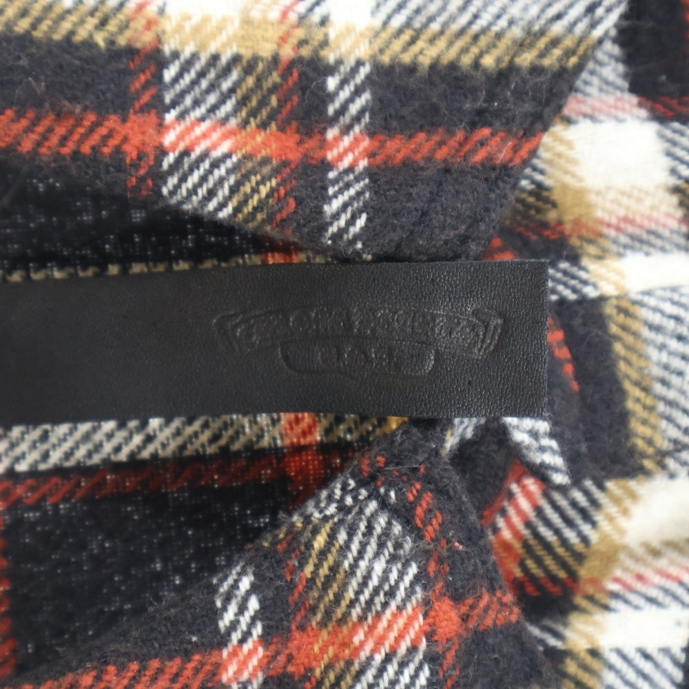 CHROME HEARTS(クロムハーツ) Y NOT WORK DOG Flannel Check Shirt ワイノット ワークドッグ クロスボールボタンダウン フランネル チェック 長袖シャツ レッド/ブラック/シルバー