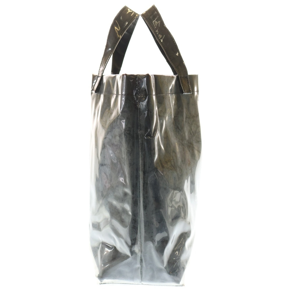 BLACK MARKET COMME des GARCONS(ブラックマーケット コムデギャルソン) PVC クラフトペーパー トートバッグ ハンドバッグ ブラック/クリア OD-K211
