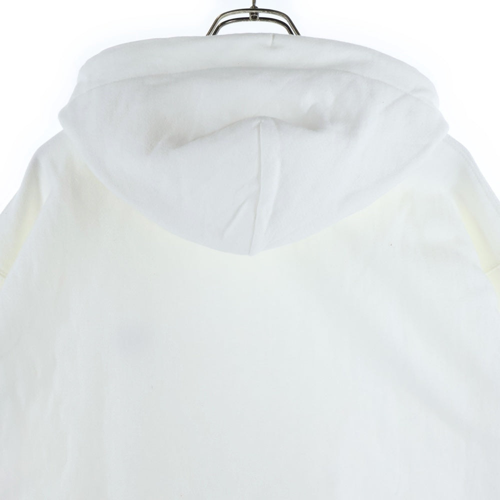 CHAMPION(チャンピオン) 裏起毛 ワッペンロゴ スウェット プルオーバーパーカー ホワイト