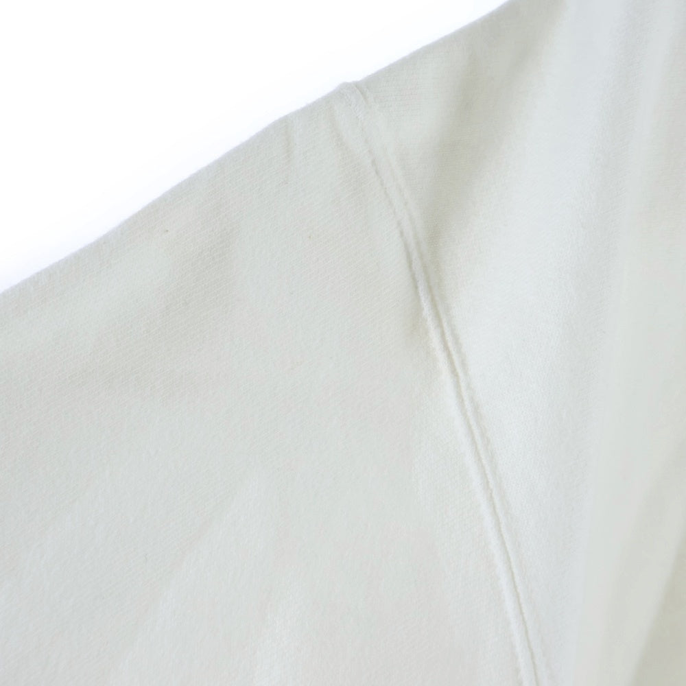 CHAMPION(チャンピオン) 裏起毛 ワッペンロゴ スウェット プルオーバーパーカー ホワイト